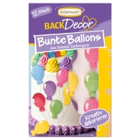 15 St. Bunte Zucker-Ballons
