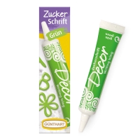 Zuckerschrift grün