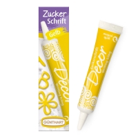 Zuckerschrift gelb