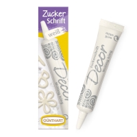 Zuckerschrift weiß
