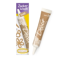 Zuckerschrift gold