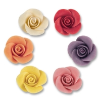 48 St. Marzipan-Rosen, klein, sortiert