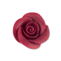 48 St. Marzipan-Rosen, klein, bordeaux