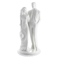1 St. Porzellan-Brautpaaraufsatz gr. weiß
