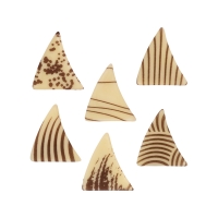 216 St. Dreiecke klein braun, weiße Schokolade, sortiert