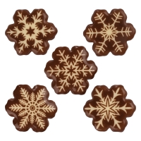 160 St. Schneeflocken, weiße Schokolade, sortiert