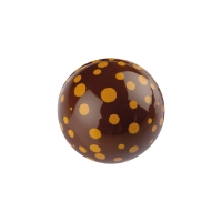 40 St. Schokoladen-Hohlkugel 3D, dunkle Schokolade, Punkte