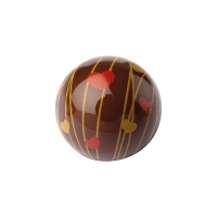 40 St. Schokoladen-Hohlkugel 3D, dunkle Schokolade, Herzen