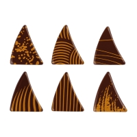 162 St. Dreiecke klein gold, dunkle Schokolade, sortiert