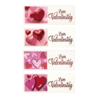 24 St. Streifen  Zum Valentinstag , Dekormasse, sortiert