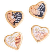 40 St. Große Pralinenherzen Blonde Caramel , italienisch