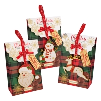 12 St. Metallanhänger  Weihnachten  an Box, sortiert