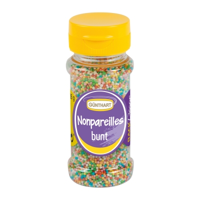 12 St. Streudekor, Zucker-Nonpareille, bunt 85 g / St. 