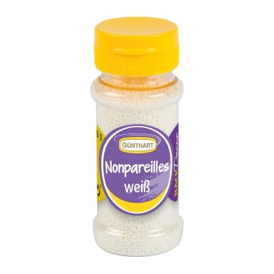 6 St. Streudekor, Nonpareilles weiß, 85 g / St. 