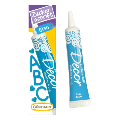 12 St. Zuckerschrift blau 