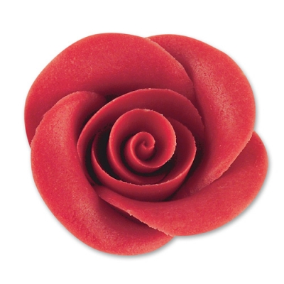 24 St. Marzipan-Rosen rot groß 