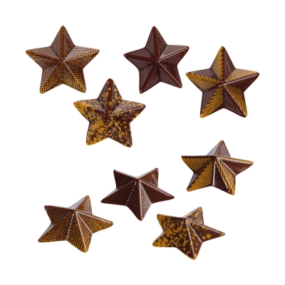 96 St. Sterne 2D, gold, dunkle Schokolade, sortiert 