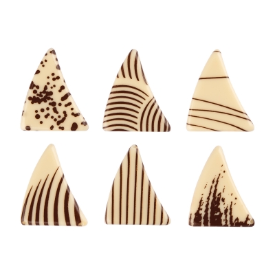 162 St. Dreiecke klein braun, weiße Schokolade, sortiert 