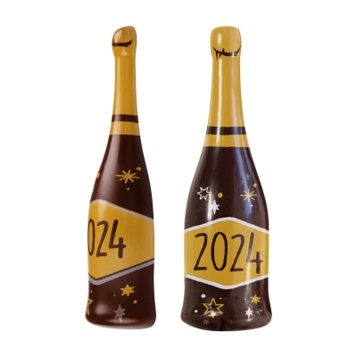 48 St. Champagner-Flasche  2024 , dunkle Schokolade 