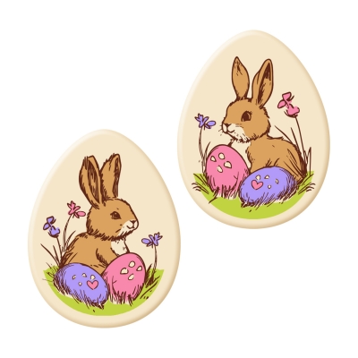 112 St. Ostereier  Hasen , weiße Schokolade, sortiert 