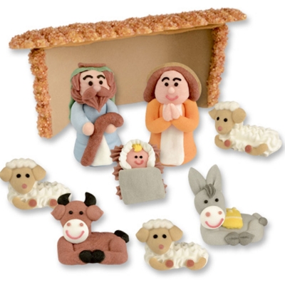 36 St. Zucker-Set Weihnachtskrippe 