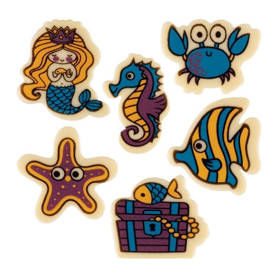 96 St. Set Meerjungfrau, weiße Schokolade, sortiert 
