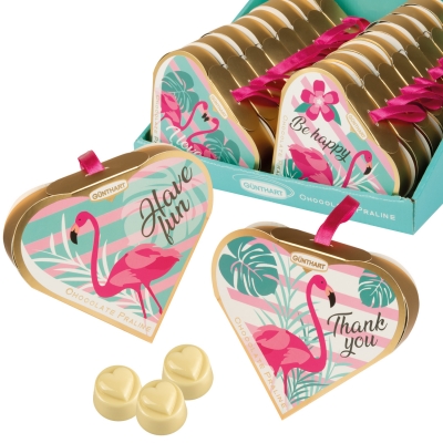 16 St. Herz-Pralinenpräsent  Flamingo , sortiert 